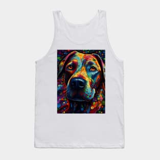 Close-up of a dog's head. Illustration in abstract style. Tank Top